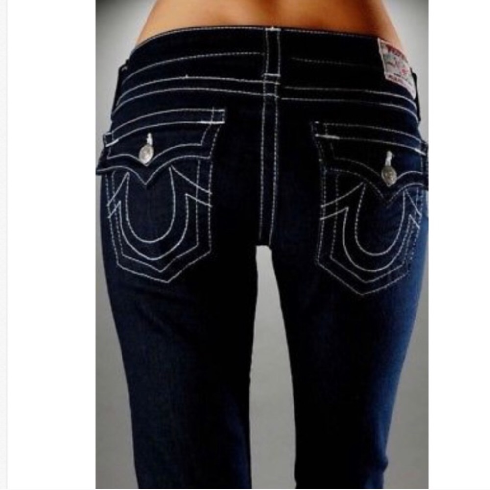 True Religion Dark Boot Cut Jeans!